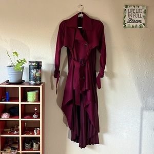 Burgundy Trench Coat